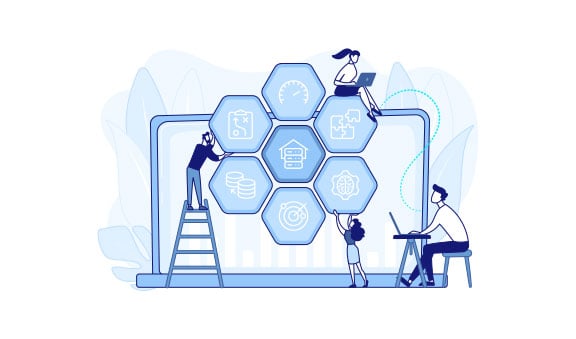 Kyano Foundation illustration showing enterprise data landscape overview
