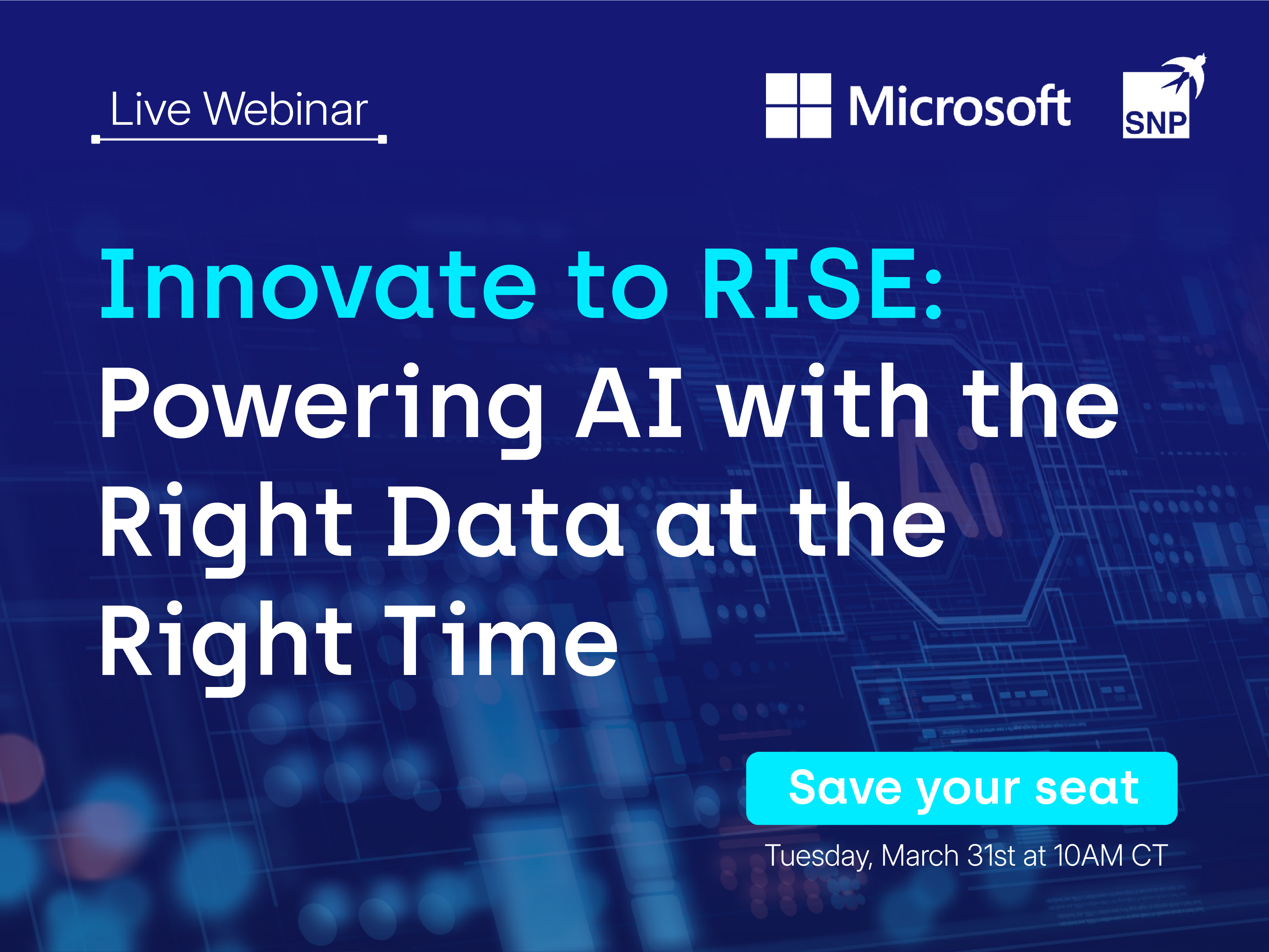 SNP and Microsoft webinar on Data transformation and AI